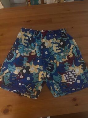 Colorful Floral Graphic Mesh Shorts